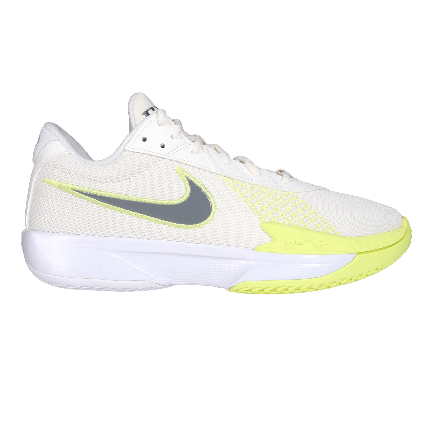 NIKE 男款緩震籃球鞋  @AIR ZOOM G.T. CUT ACADEMY EP@ FB2598-106 - 白螢光綠灰