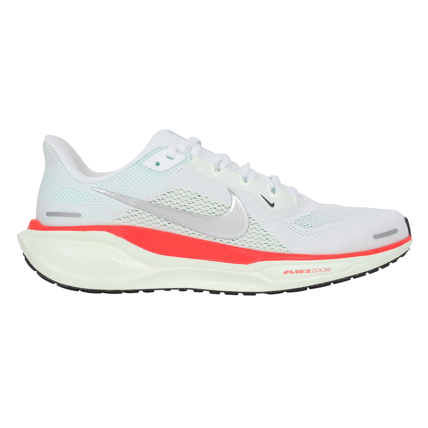 NIKE 男款緩震慢跑運動鞋  @AIR ZOOM PEGASUS 41@ FD2722-115 - 白淺綠銀紅