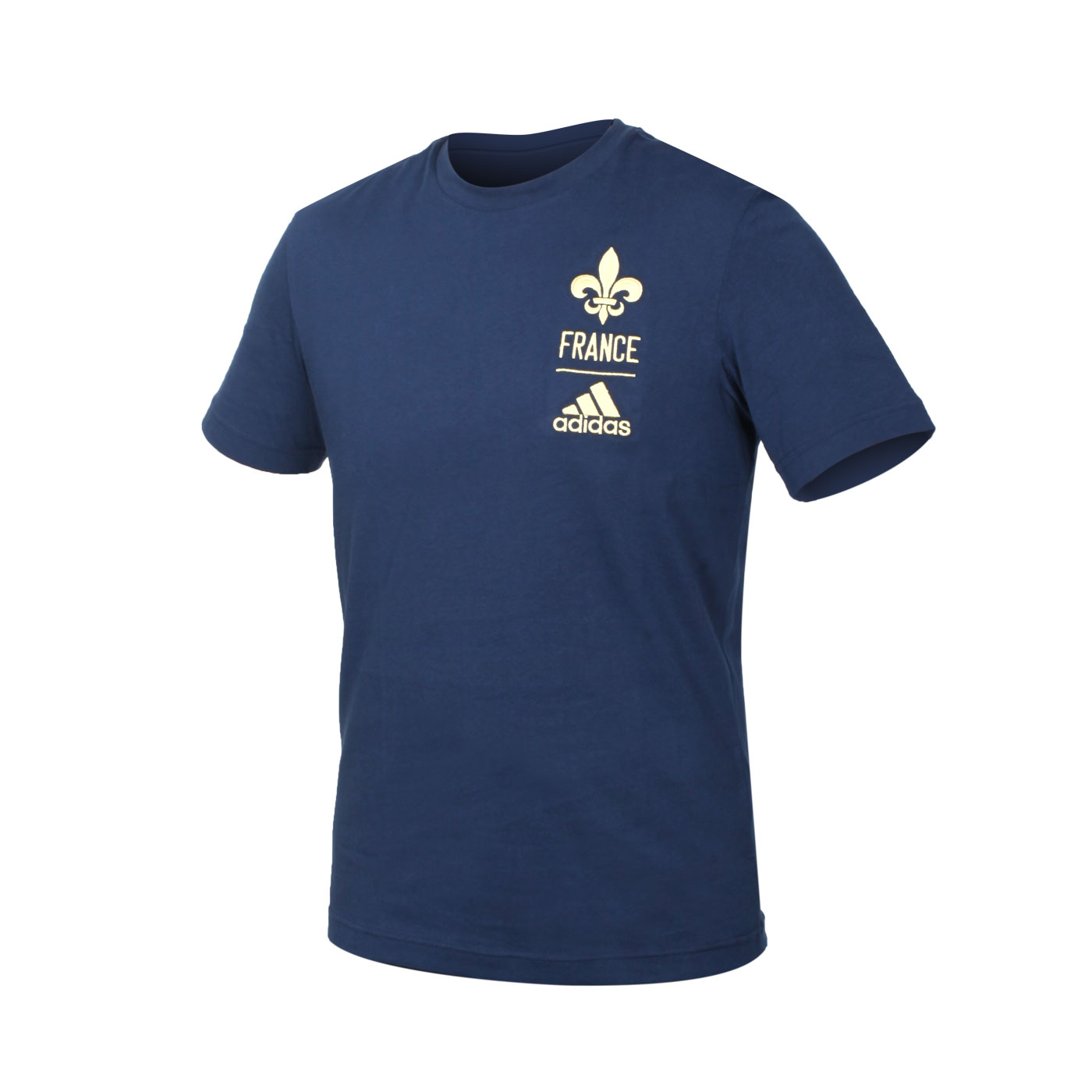 ADIDAS 男款足球短袖T恤 FK3574 - 丈青黃