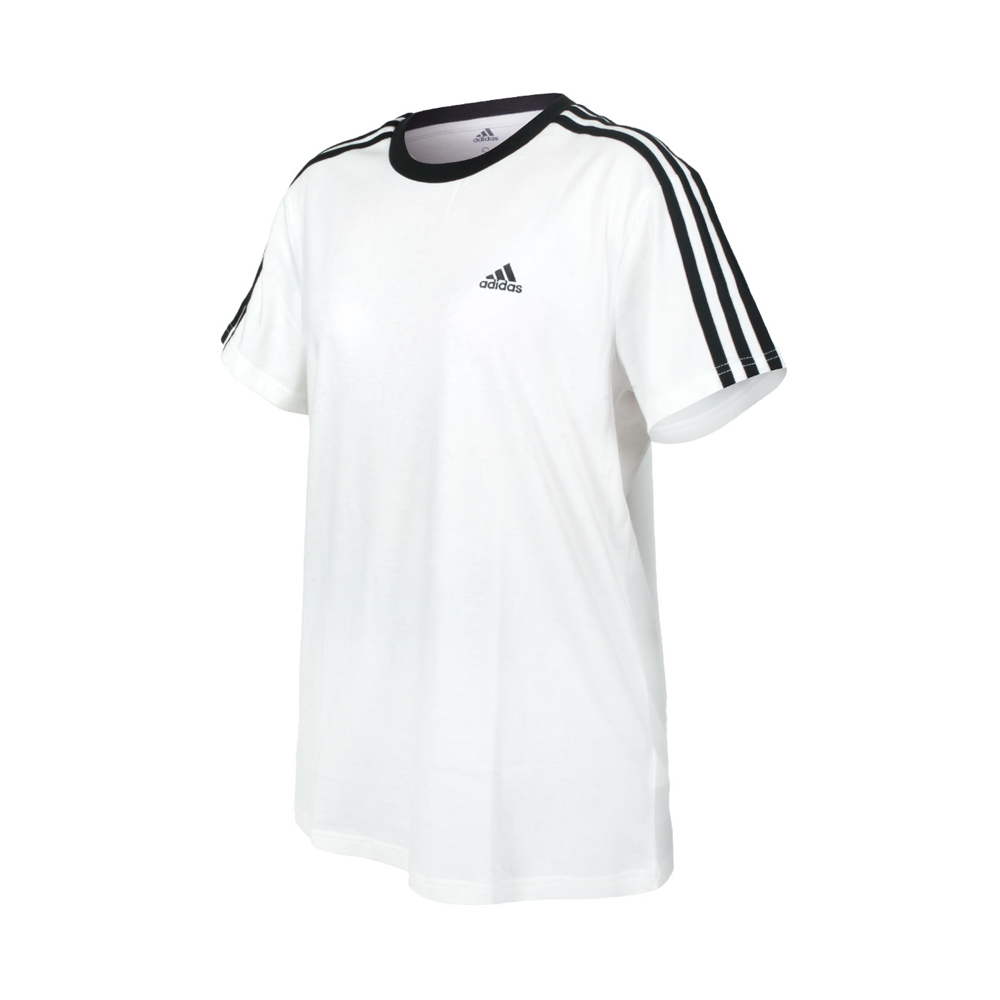 ADIDAS 女款短袖T恤 H10201 - 白黑