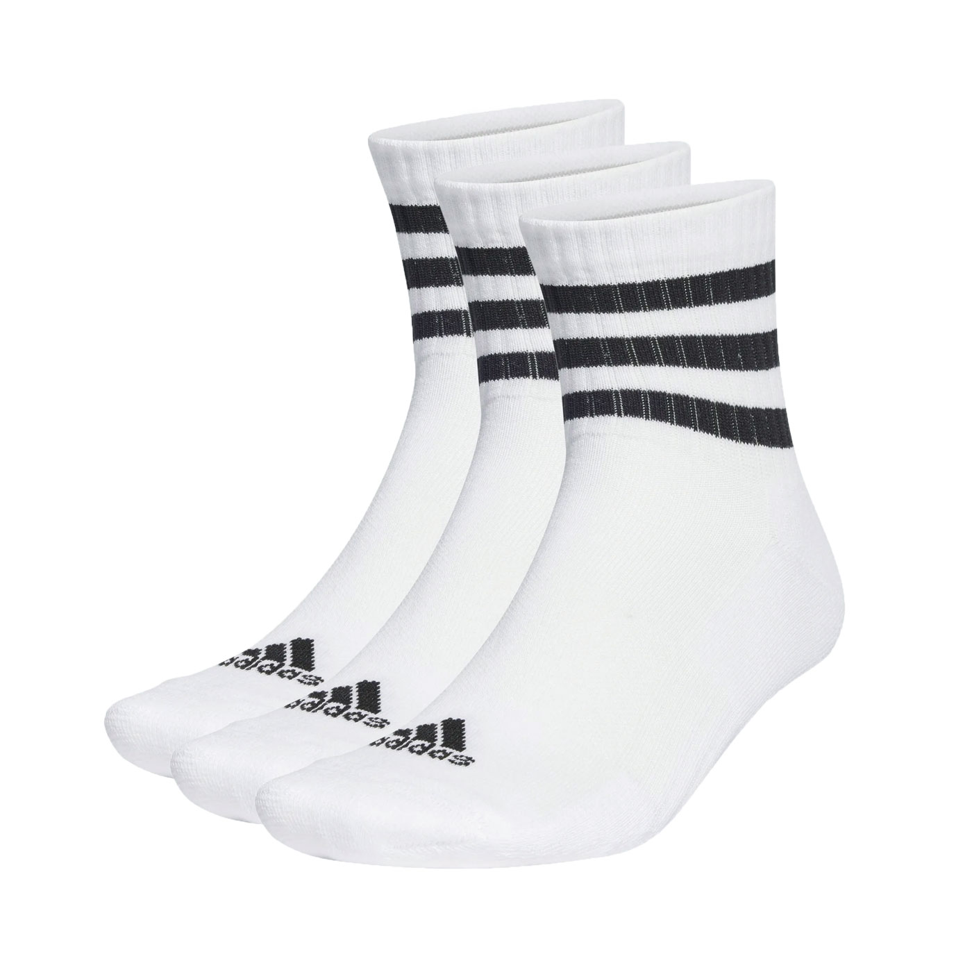 ADIDAS 運動短襪(三雙入)  HT3456 - 白黑