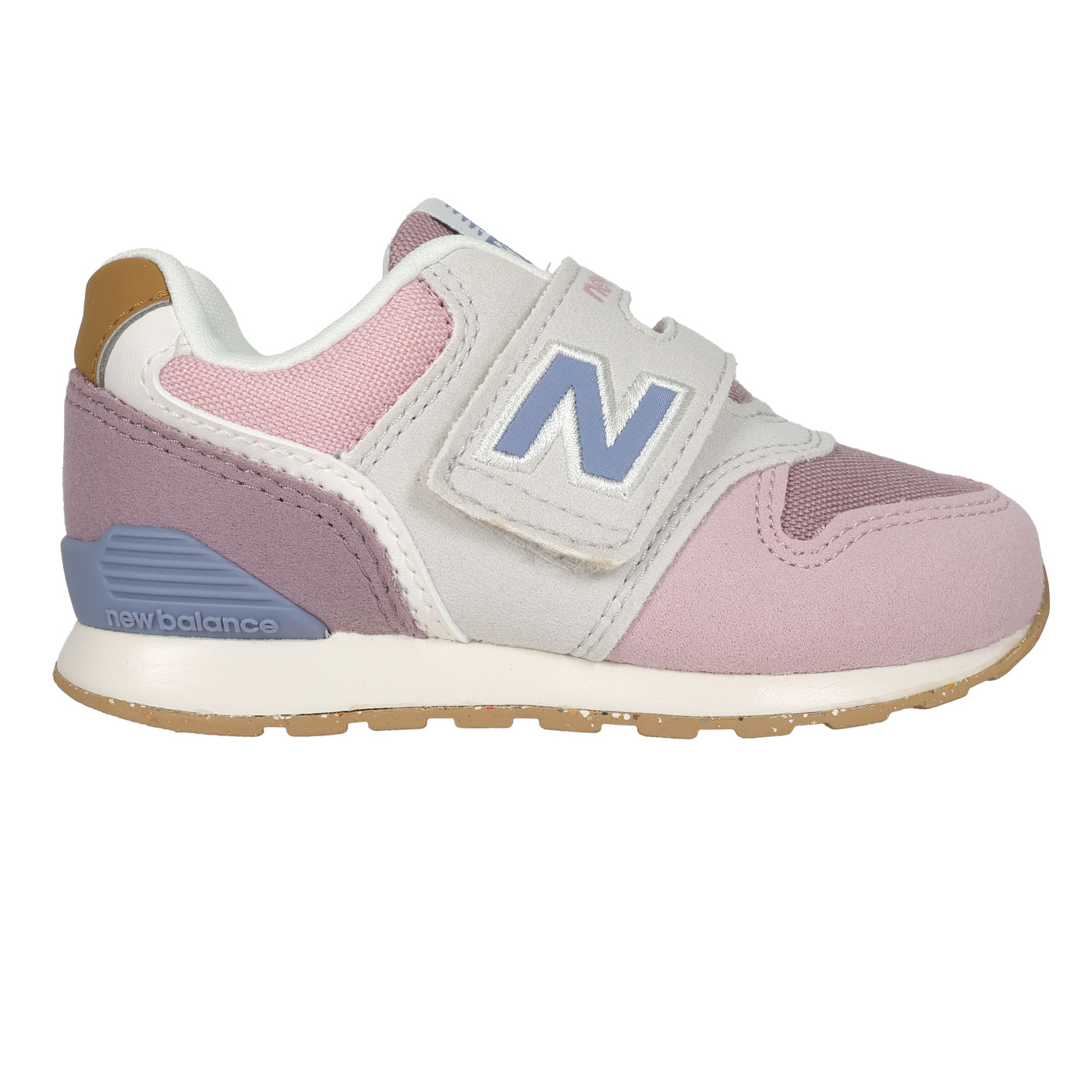 NEW BALANCE 小童休閒運動鞋(魔鬼氈)-WIDE  IZ996RP3 - 粉灰紫棕