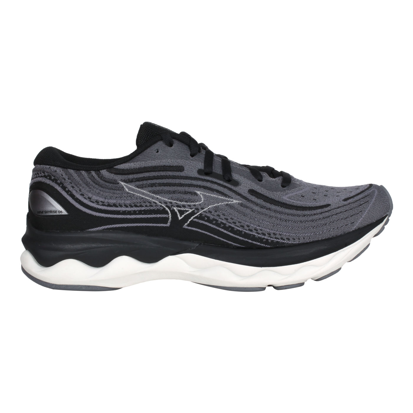 MIZUNO 男款慢跑鞋-3E  @WAVE SKYRISE 4 WIDE@ J1GC232302 - 黑灰