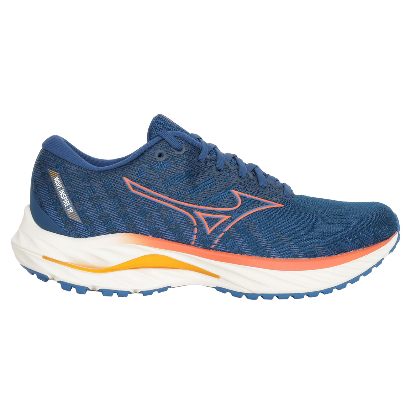 MIZUNO 男款慢跑鞋  @WAVE INSPIRE 19 @ J1GC234455 - 墨藍橘
