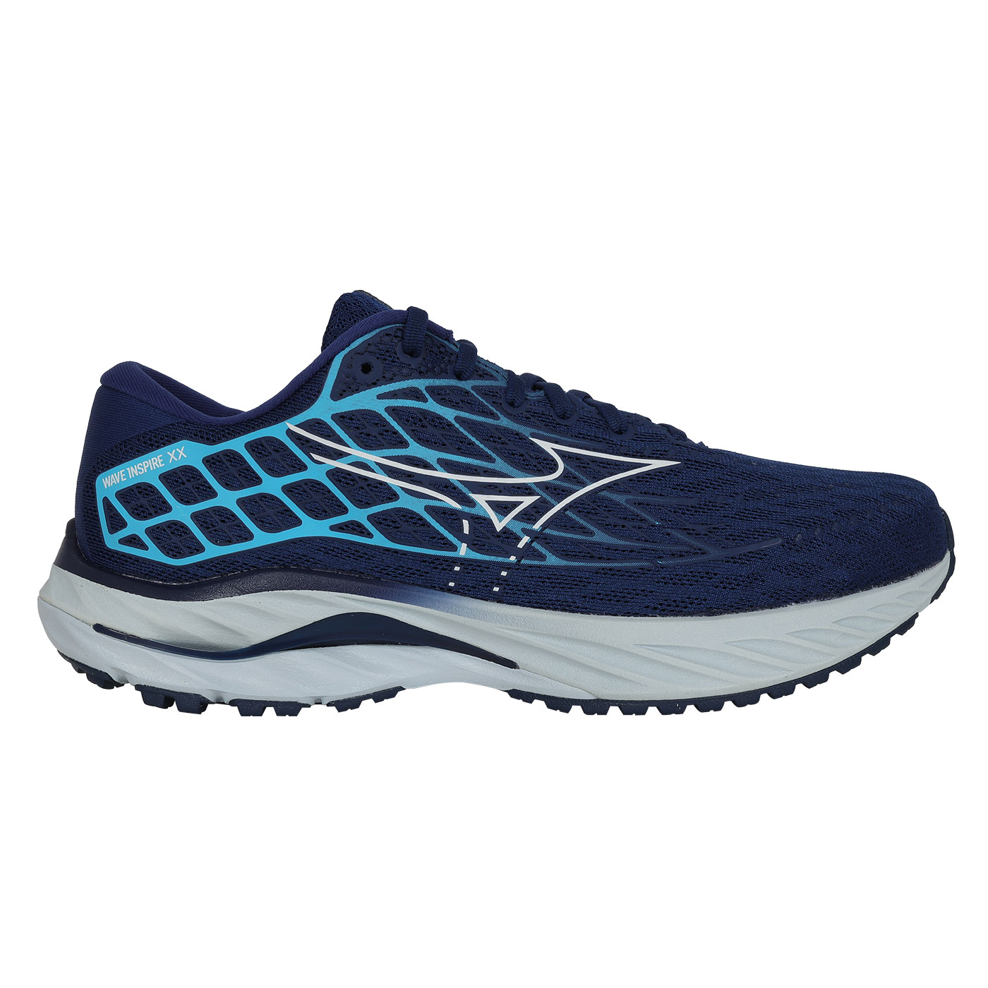 MIZUNO 男慢跑鞋-4E  @WAVE INSPIRE 20 SW@ J1GC244551 - 藍水藍白