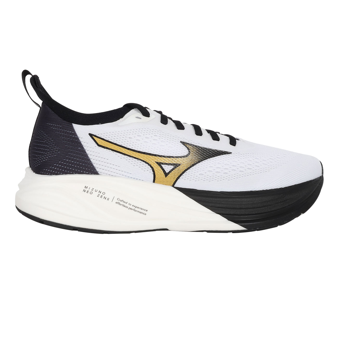 MIZUNO 男款緩衝慢跑鞋  ＠NEO ZEN 2＠ J1GC268201 - 白黑金