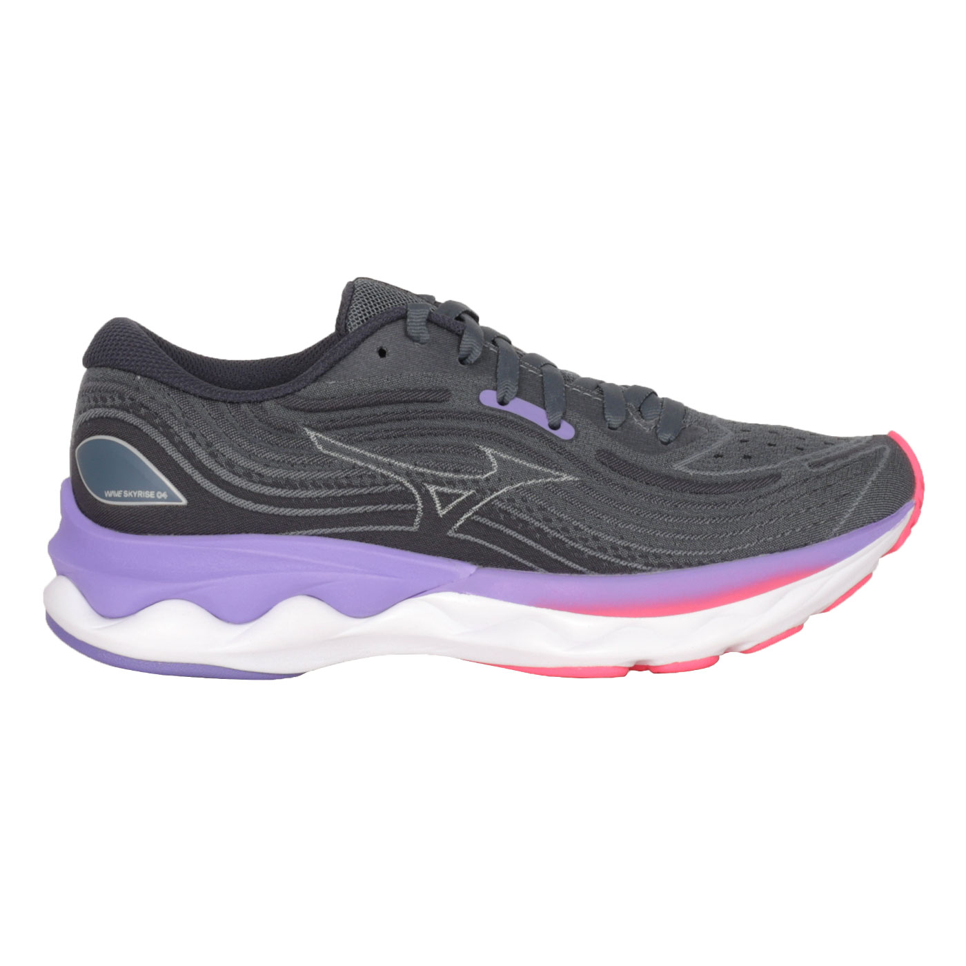 MIZUNO 女款慢跑鞋  @WAVE SKYRISE 4@ J1GD230971 - 鐵灰紫