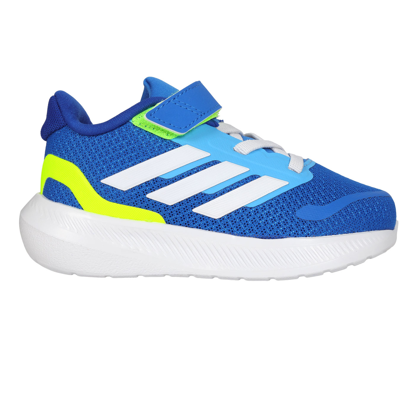 ADIDAS 小童運動鞋  @RUNFALCON 5 EL I@ JQ5667 - 藍白螢光綠