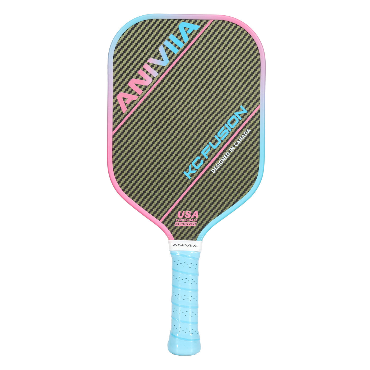 ANIVIIA 匹克球拍 KC Fusion 7.6oz(附拍套)  KC-P0011 - 黑綠粉水藍