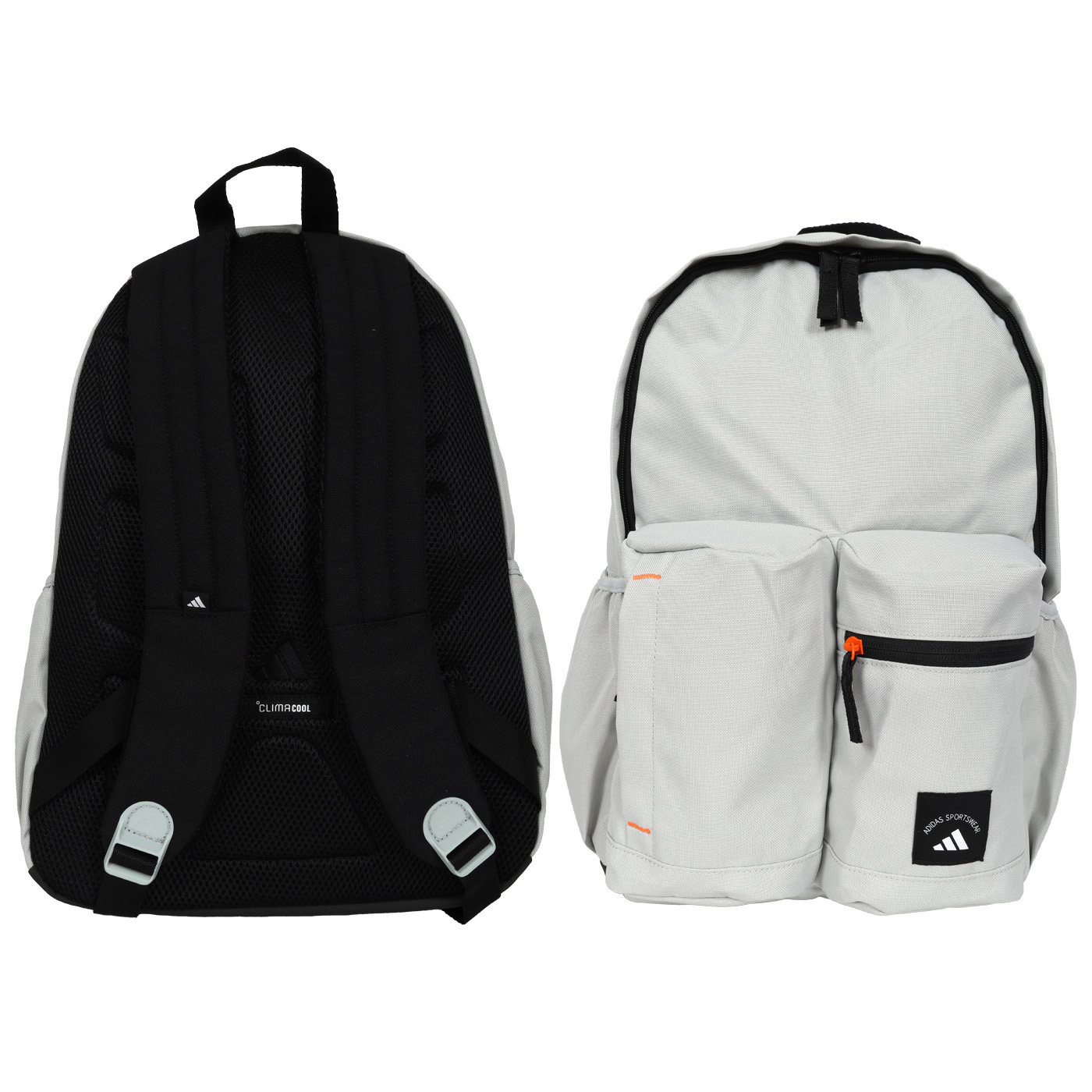 ADIDAS 大後背包  KC0257 - 淺灰黑橘