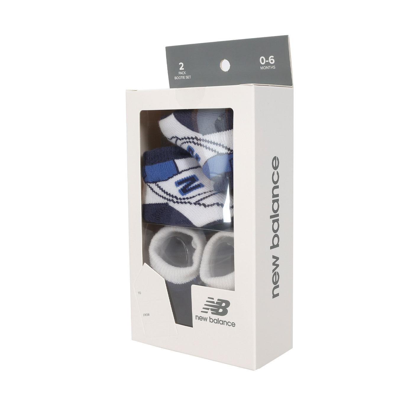 NEW BALANCE 嬰兒學步襪(二雙入)  LAKB0104NNY - 白丈青藍