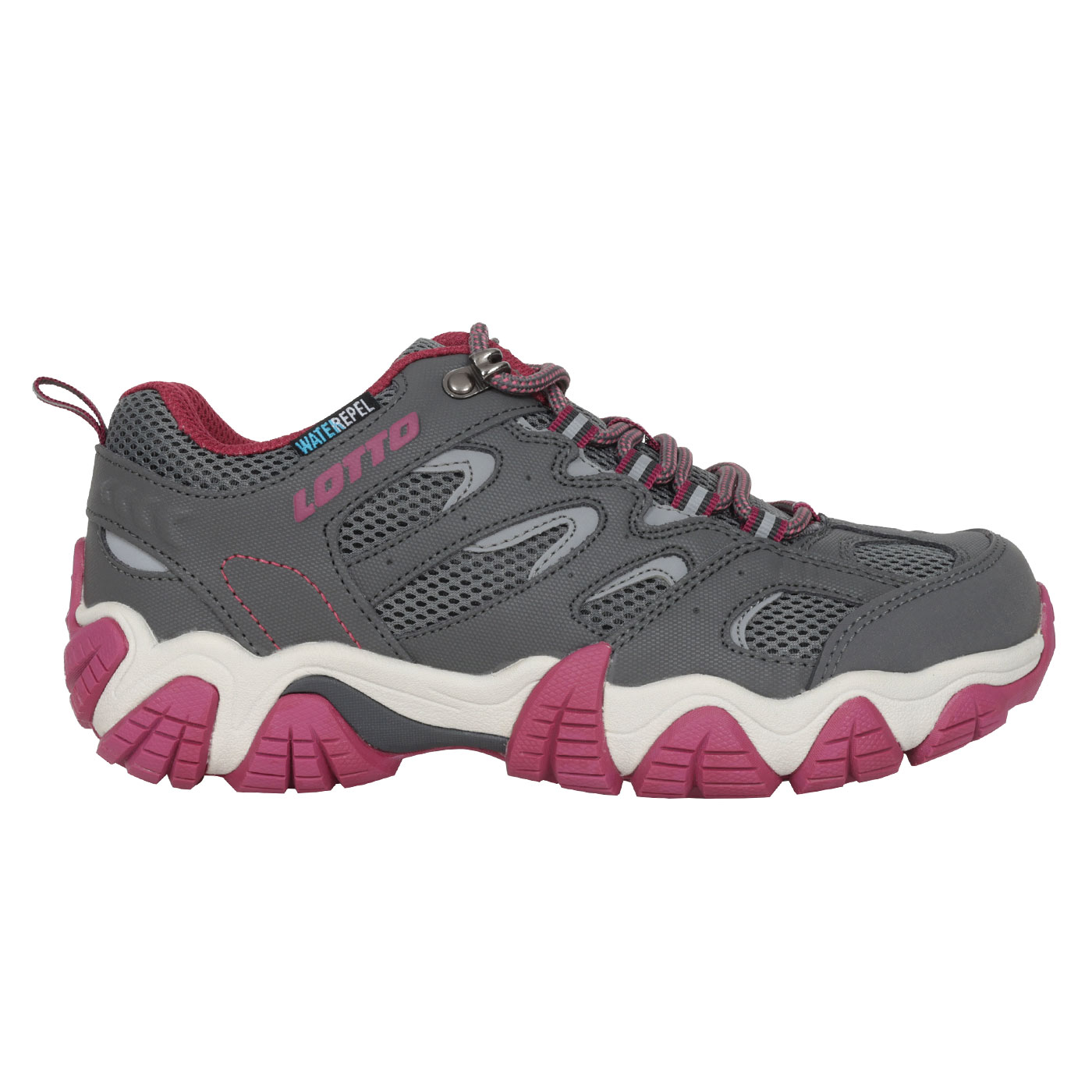 LOTTO 女款防水登山越野慢跑鞋  LT3AWO8968 - 深灰紫紅