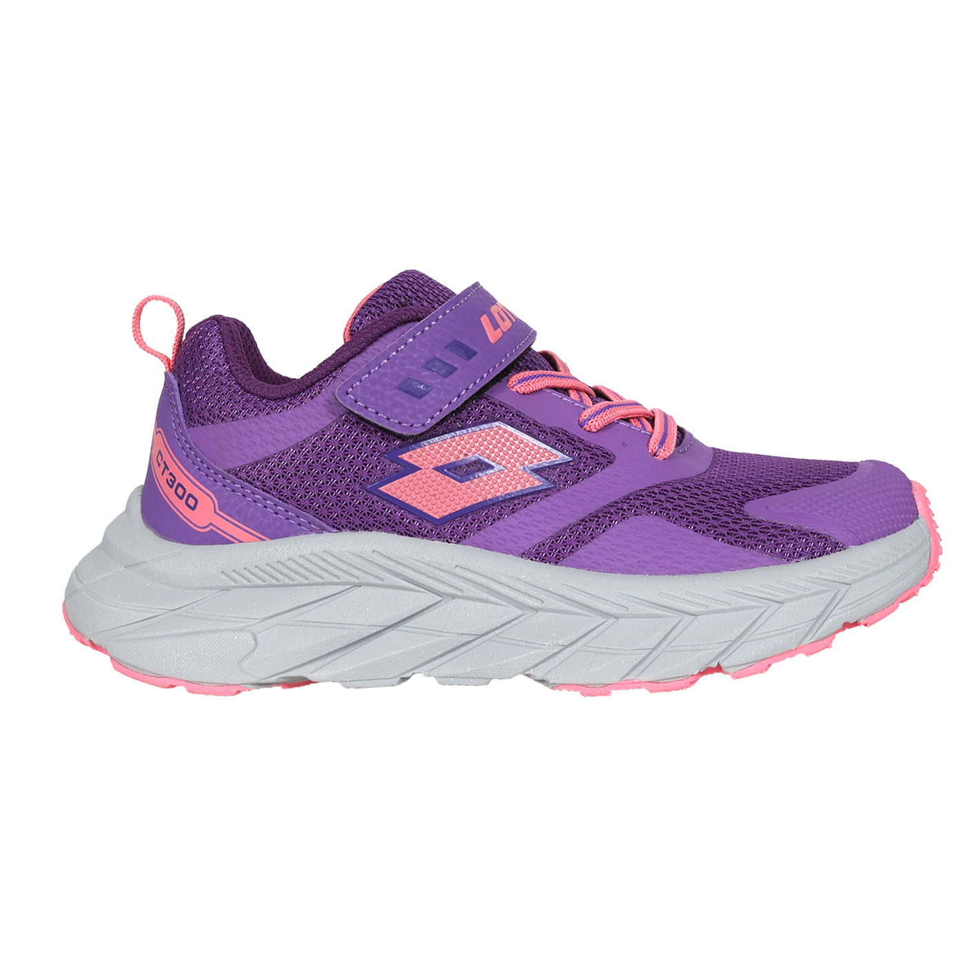 LOTTO 中童防潑水戶外健行慢跑鞋  LT4AKR5777 - 紫粉紅