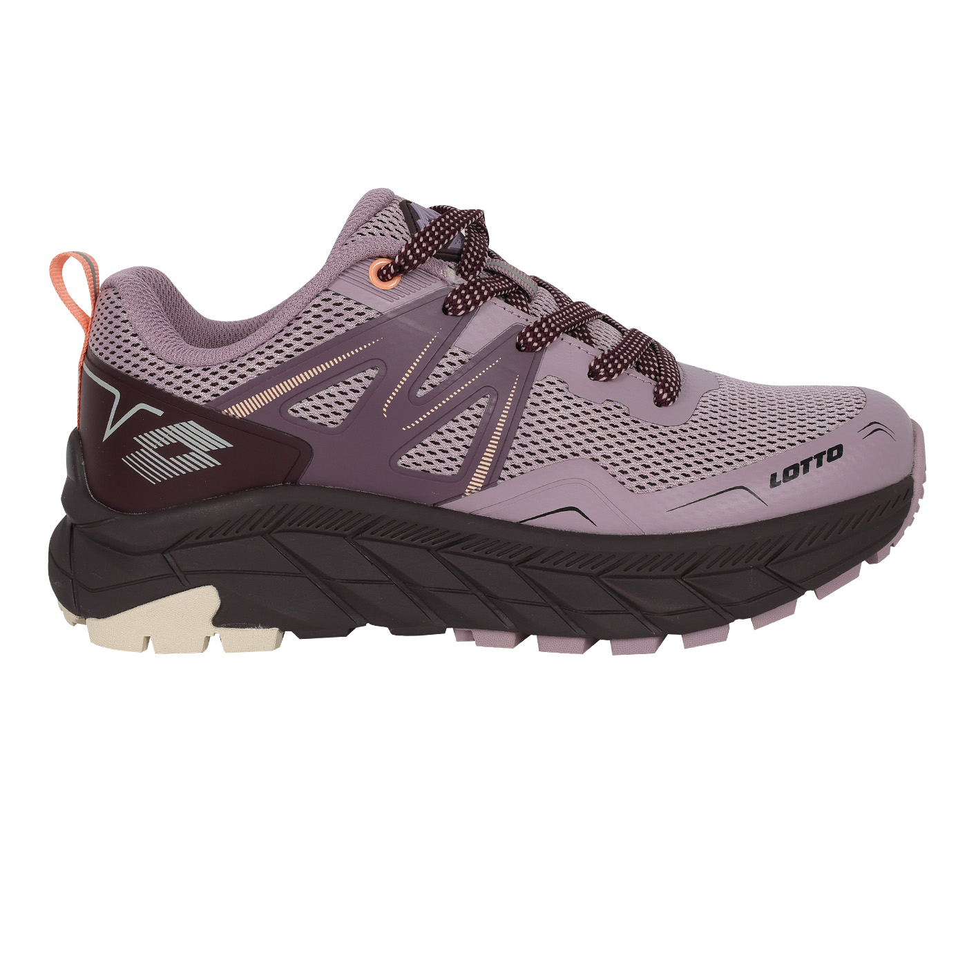 LOTTO 女款防潑水戶外健行鞋  LT5AWR9837 - 葡萄紫紅橘