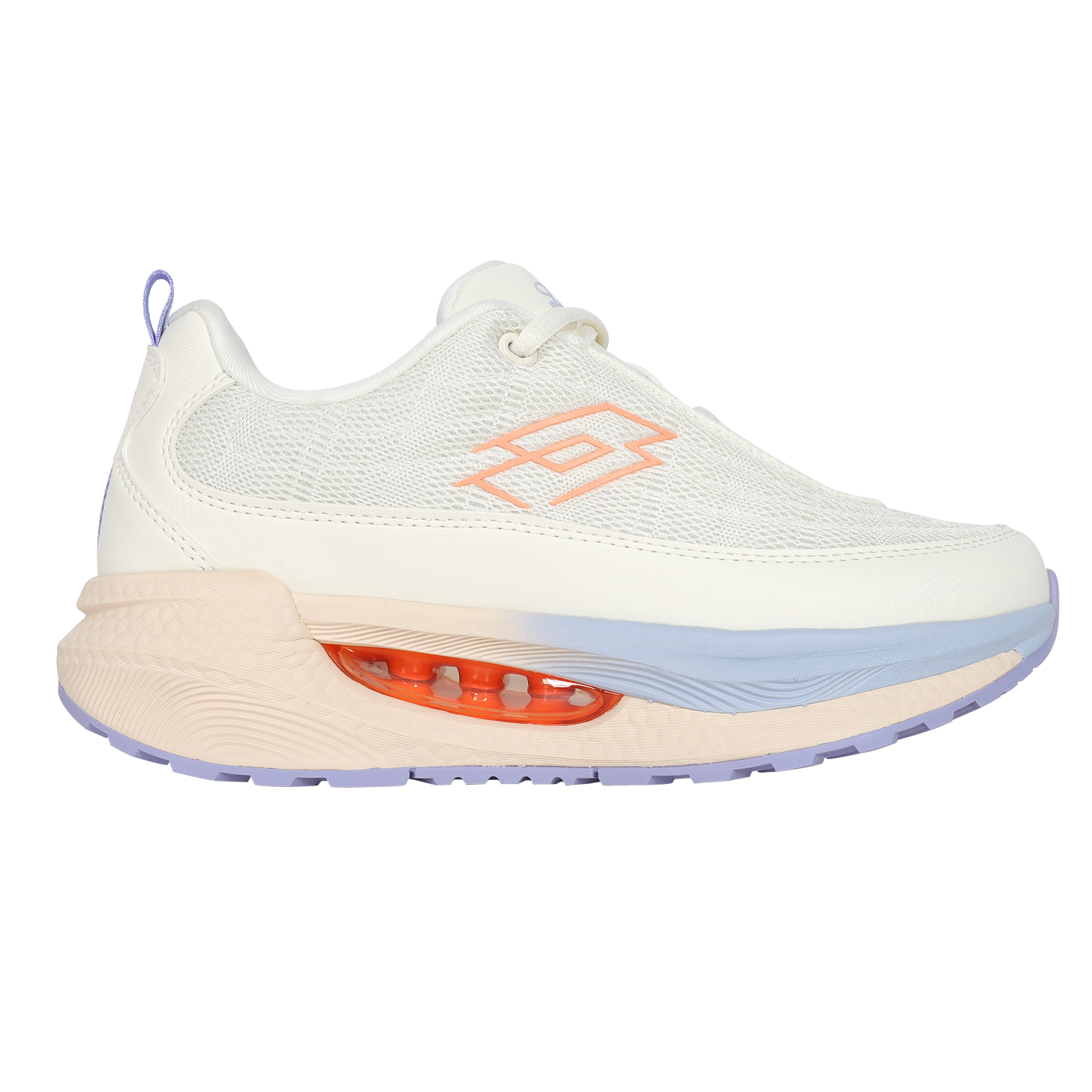 LOTTO 女款美體健走鞋  LT5AWX9821 - 米白橘淺紫