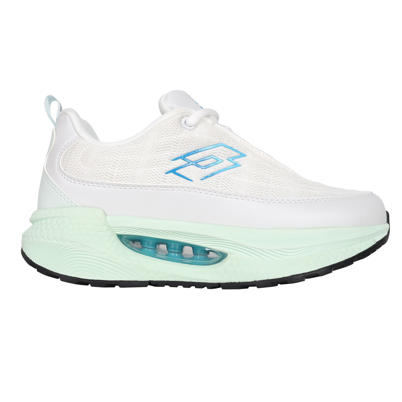 LOTTO 女款美體健走鞋  LT5AWX9825 - 白湖藍淺綠