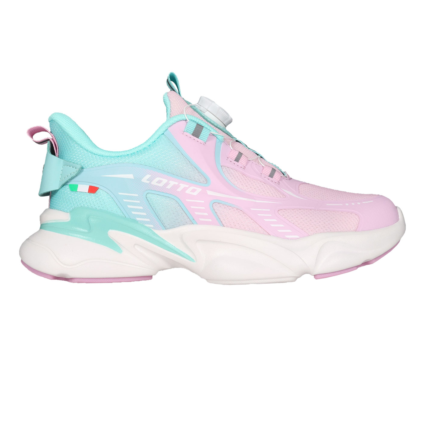LOTTO 大童勁風轉扣避震跑鞋  LT6AKR5227 - 淡粉湖水綠