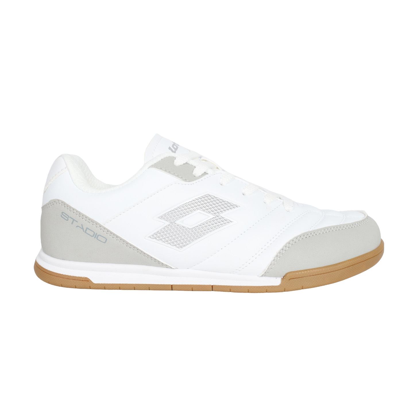 LOTTO 女款STADIO復古足球鞋  LT6AWC6348 - 白灰銀