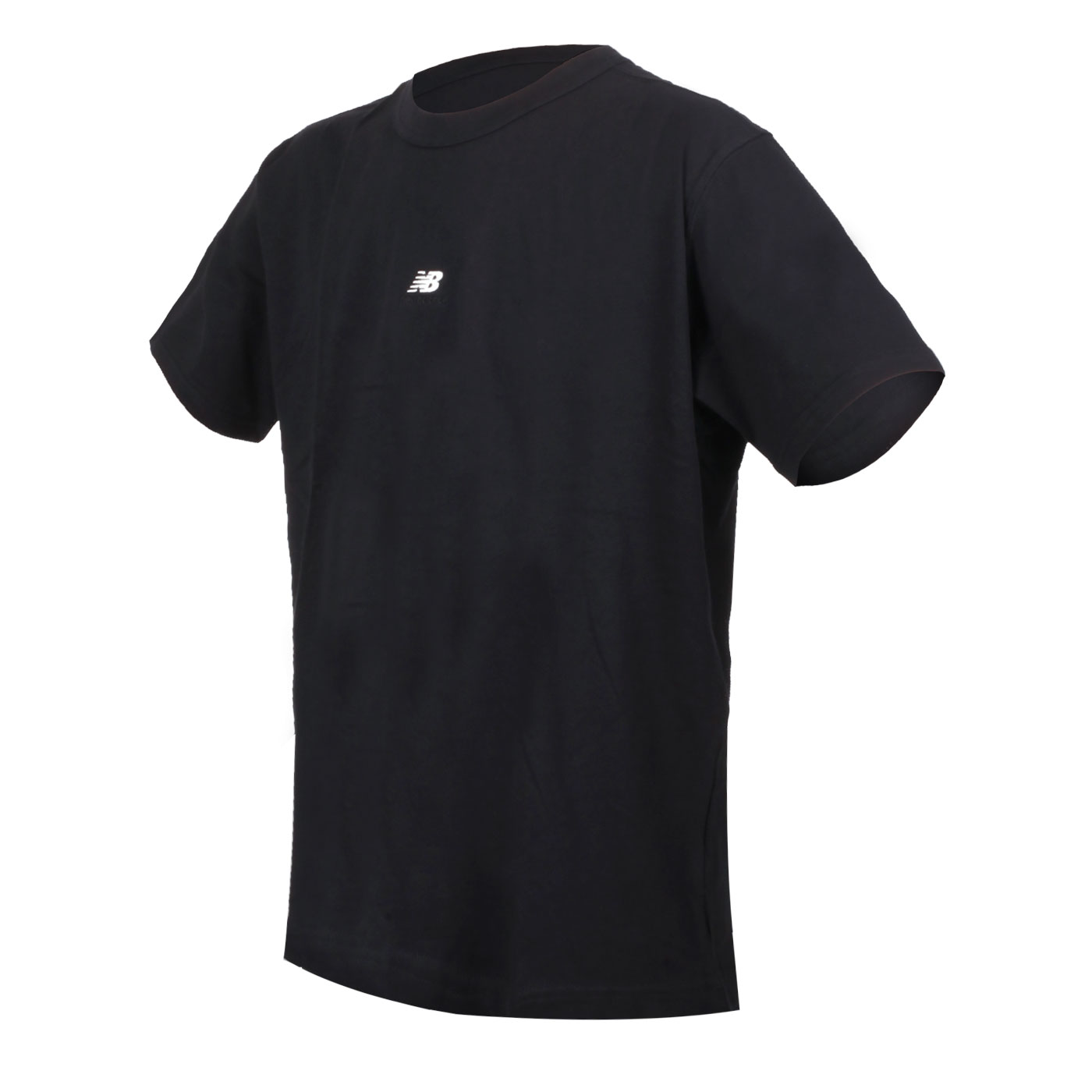 NEW BALANCE 男款短袖T恤  MT31504BK - 黑白