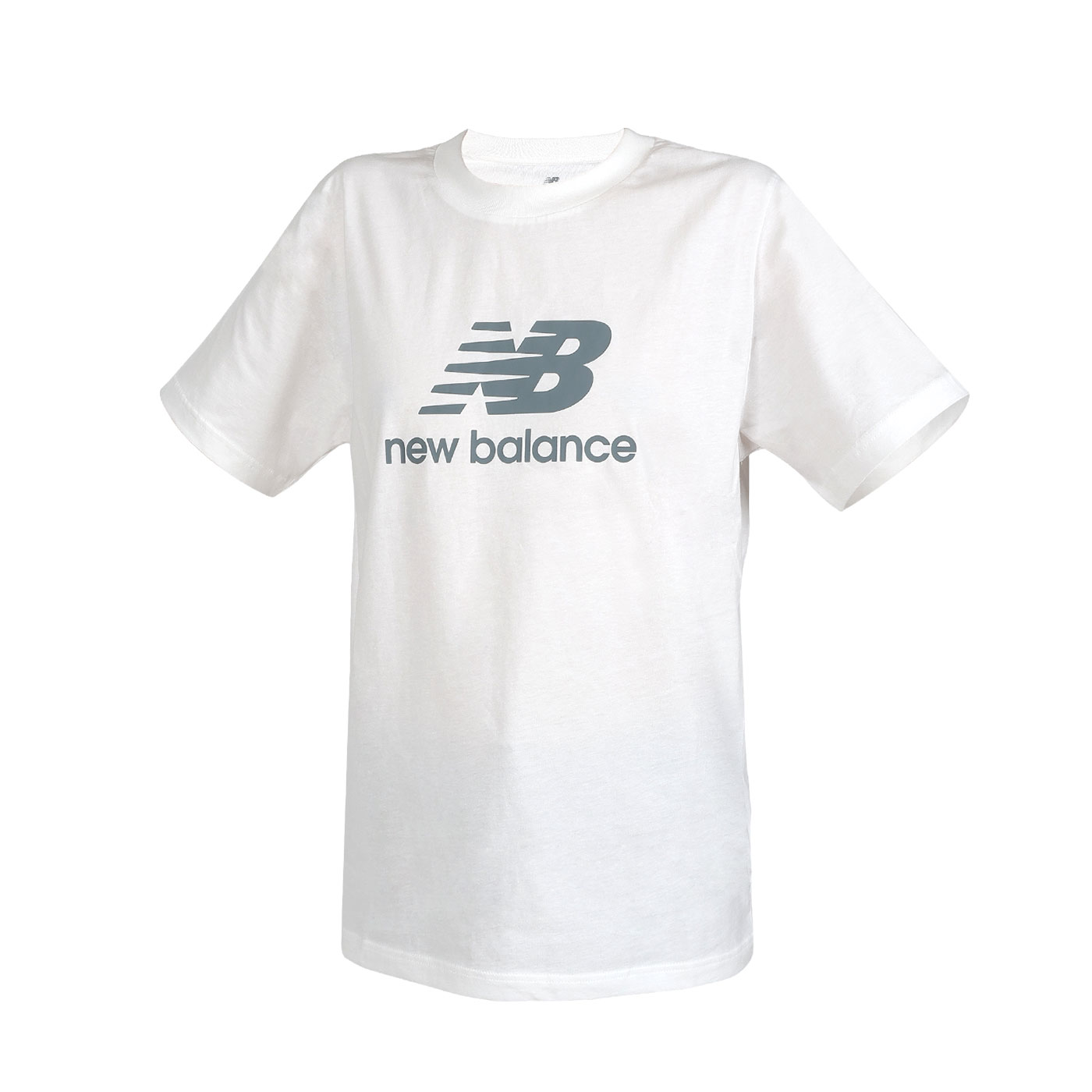 NEW BALANCE 男款短袖T恤  MT41502WT - 白鐵灰