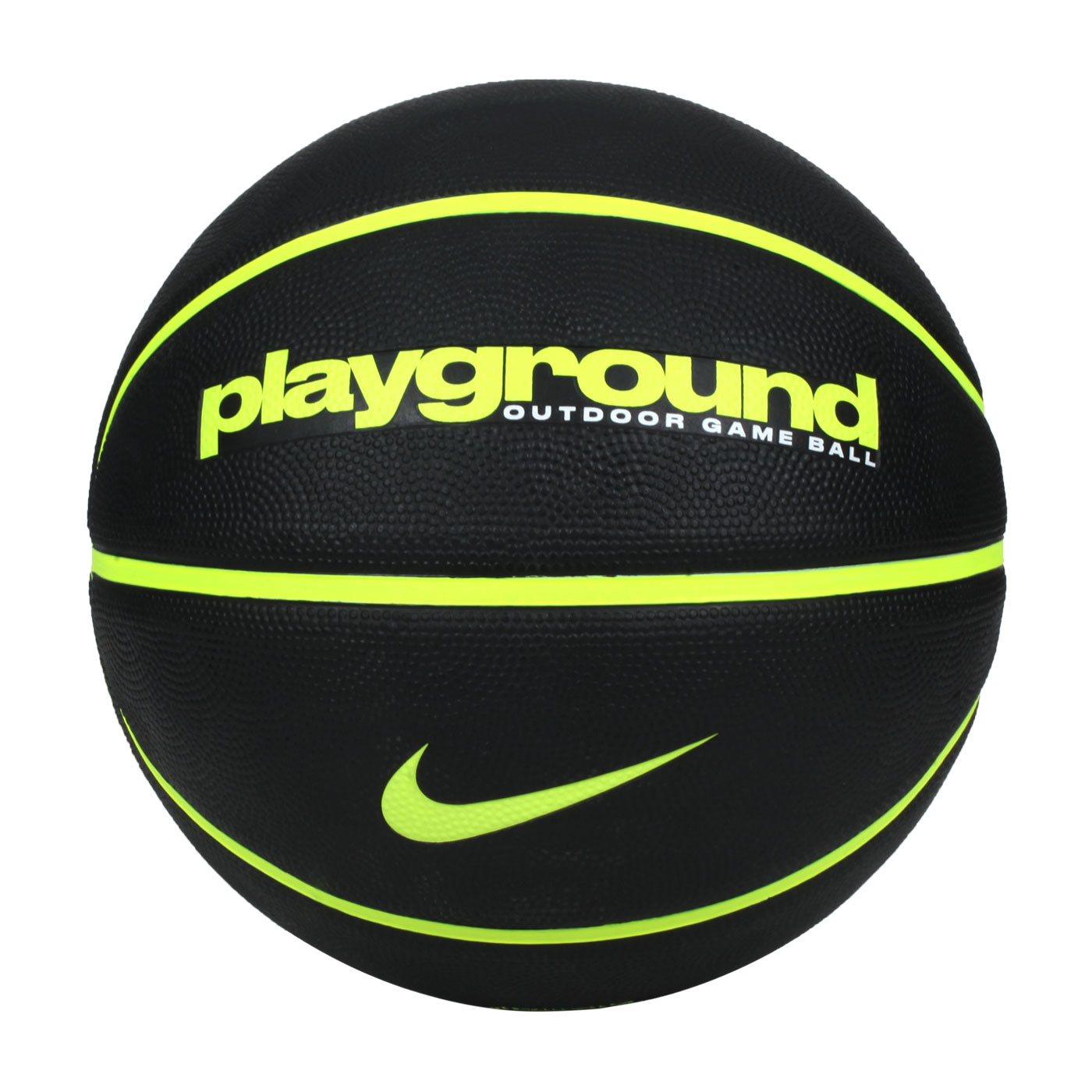 NIKE EVERYDAY PLAYGROUND 8P 7號籃球 N100449808507 - 黑螢光綠