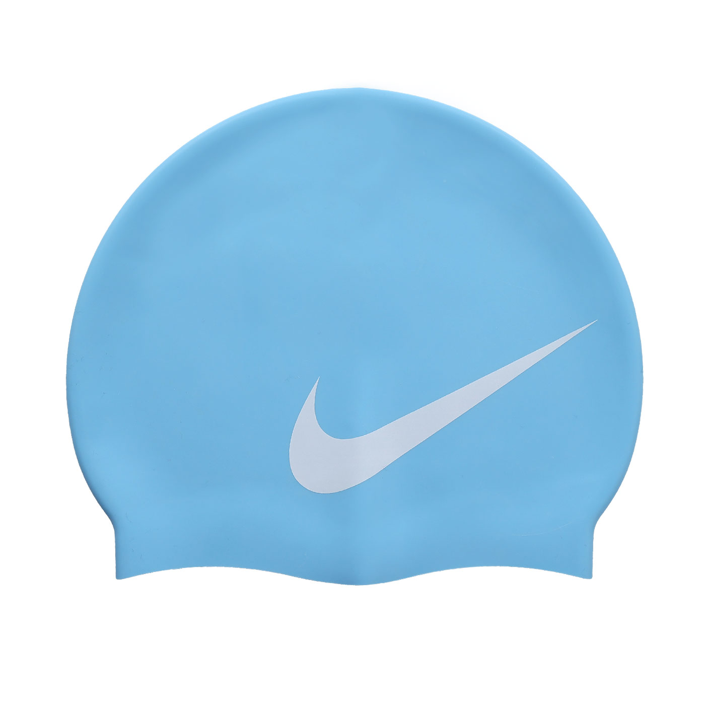 NIKE SWIM BIG SWOOSH成人矽膠泳帽  NESS8163-486 - 水藍白