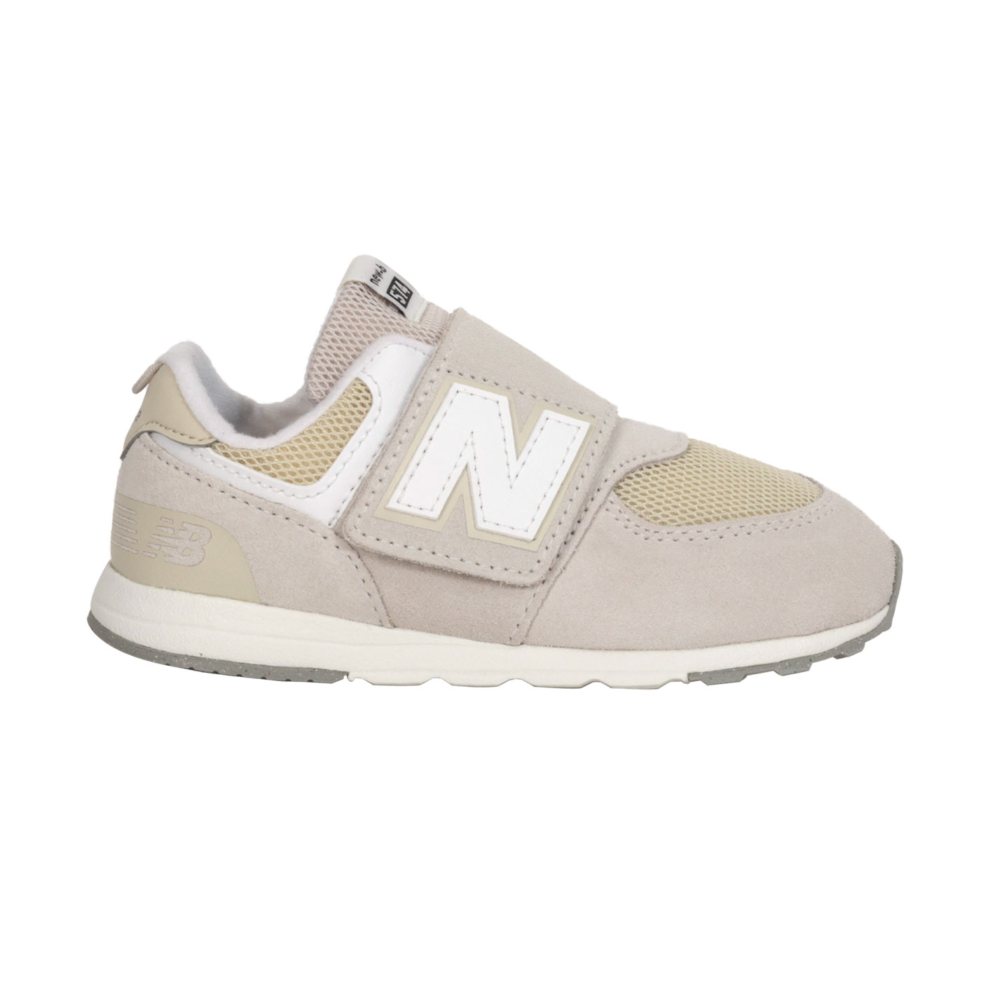 NEW BALANCE 小童休閒運動鞋-WIDE  NW574FOG - 淺灰奶茶白