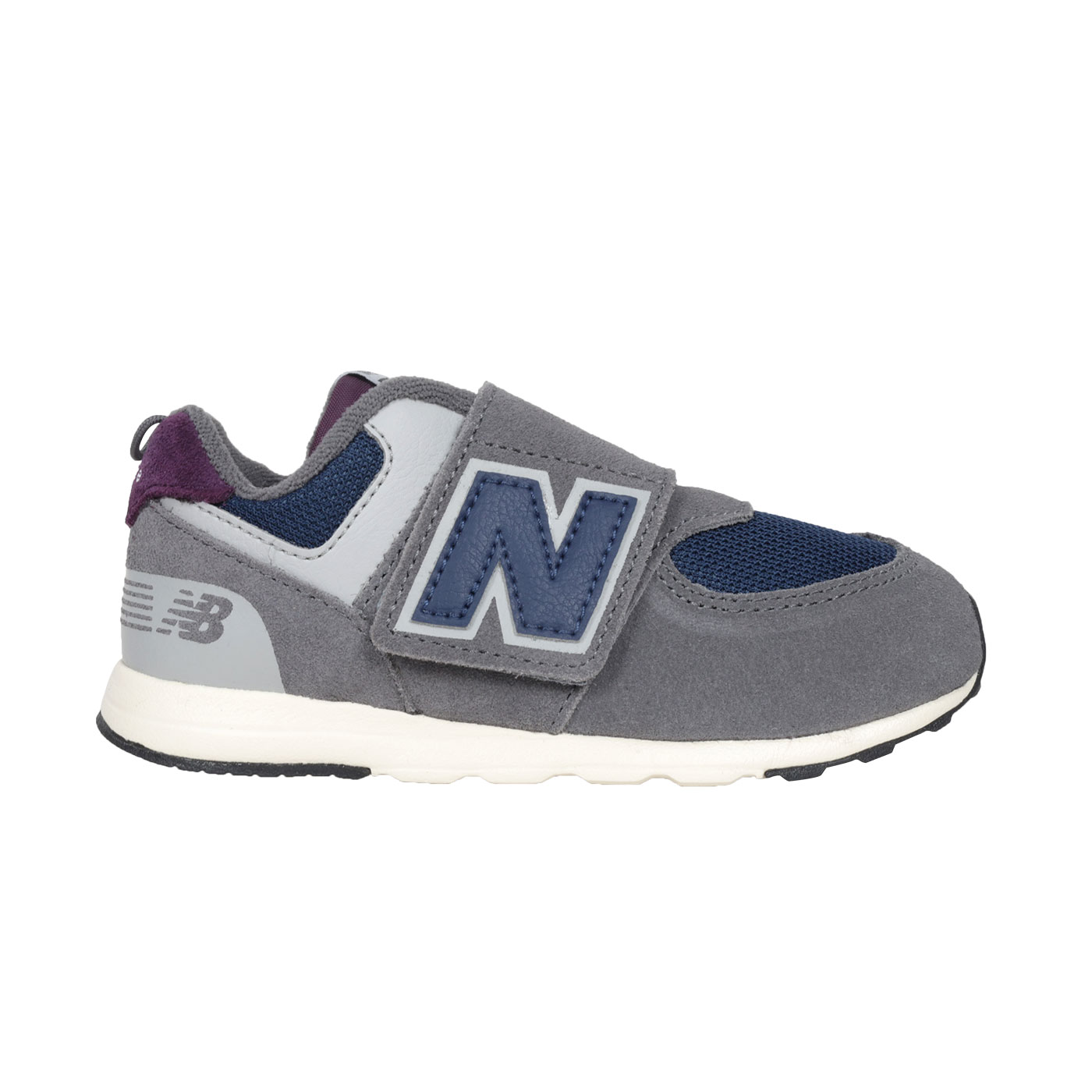 NEW BALANCE 小童休閒運動鞋-WIDE  NW574KGN - 深灰藍紫