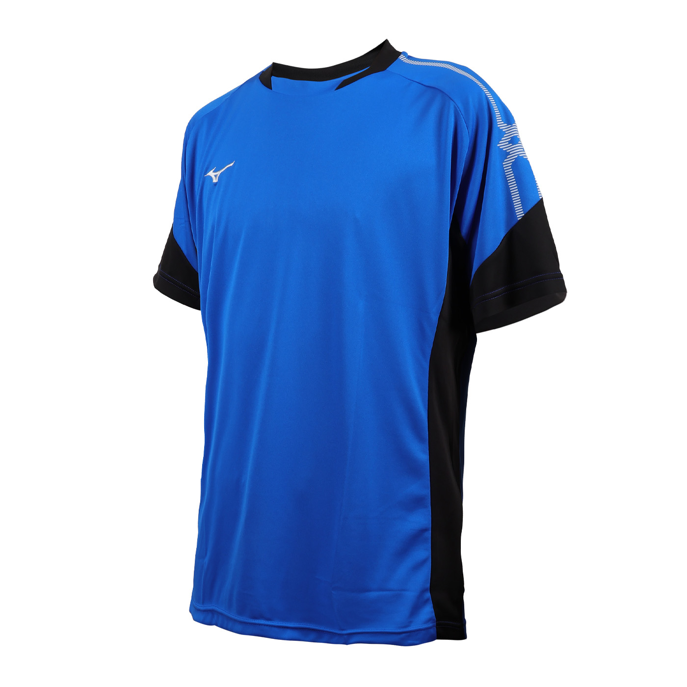 MIZUNO 男款足球短袖圓領T恤  P2TAYA0121 - 藍白黑