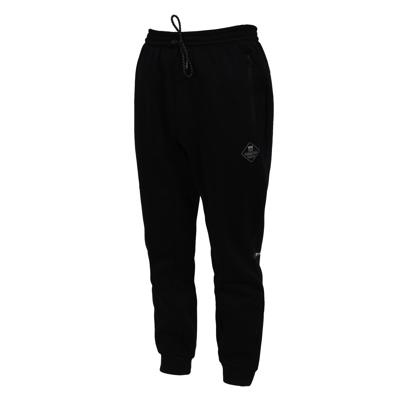 FIRESTAR 男款棉質內刷毛束口長褲  P3377-10 - 黑銀