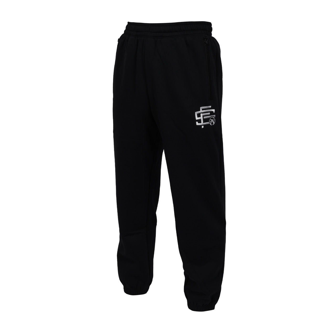 FIRESTAR 男款內刷毛棉質縮口長褲  P5977-10 - 黑白