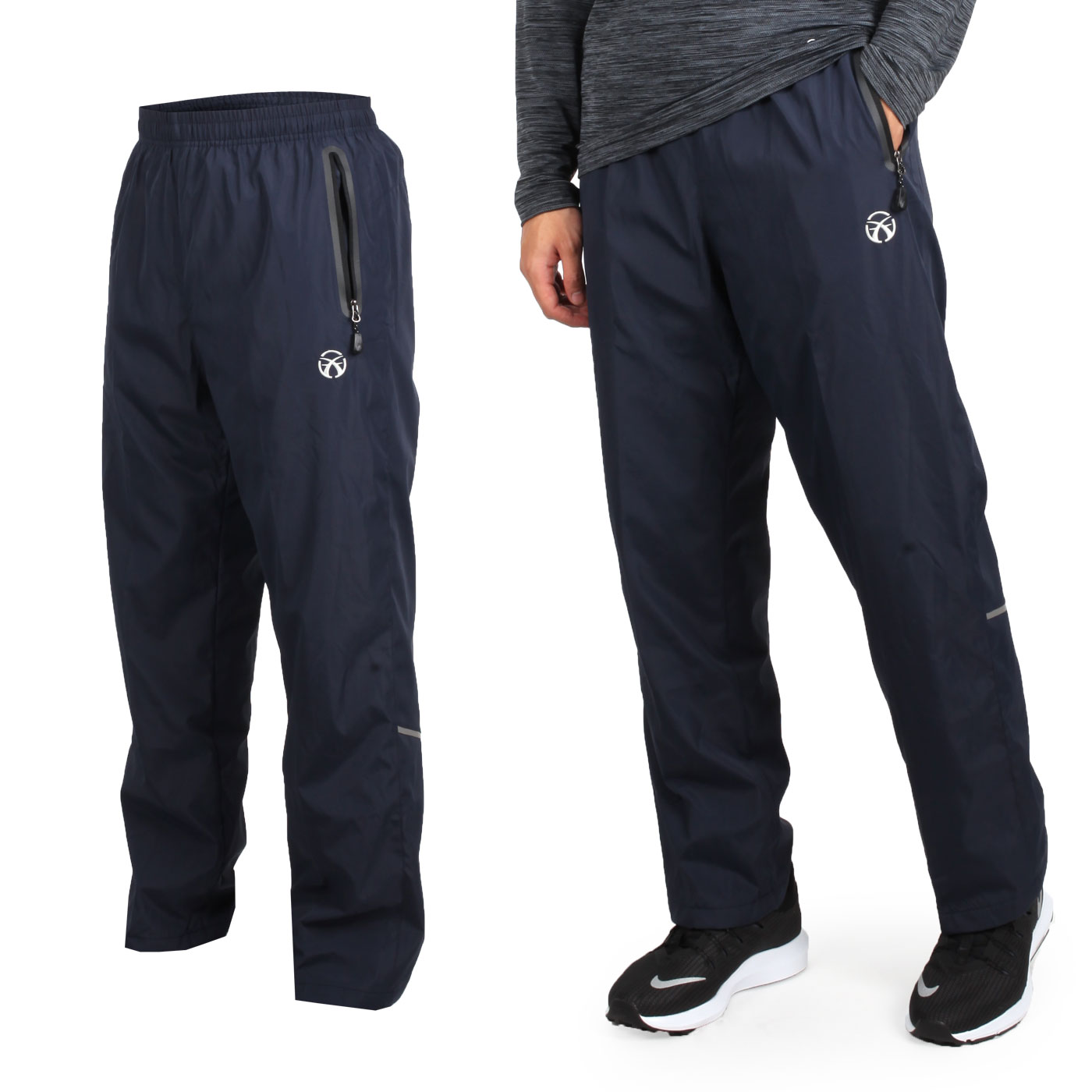 FIRESTAR 男款防風平織長褲 P8172-10 - 丈青白銀