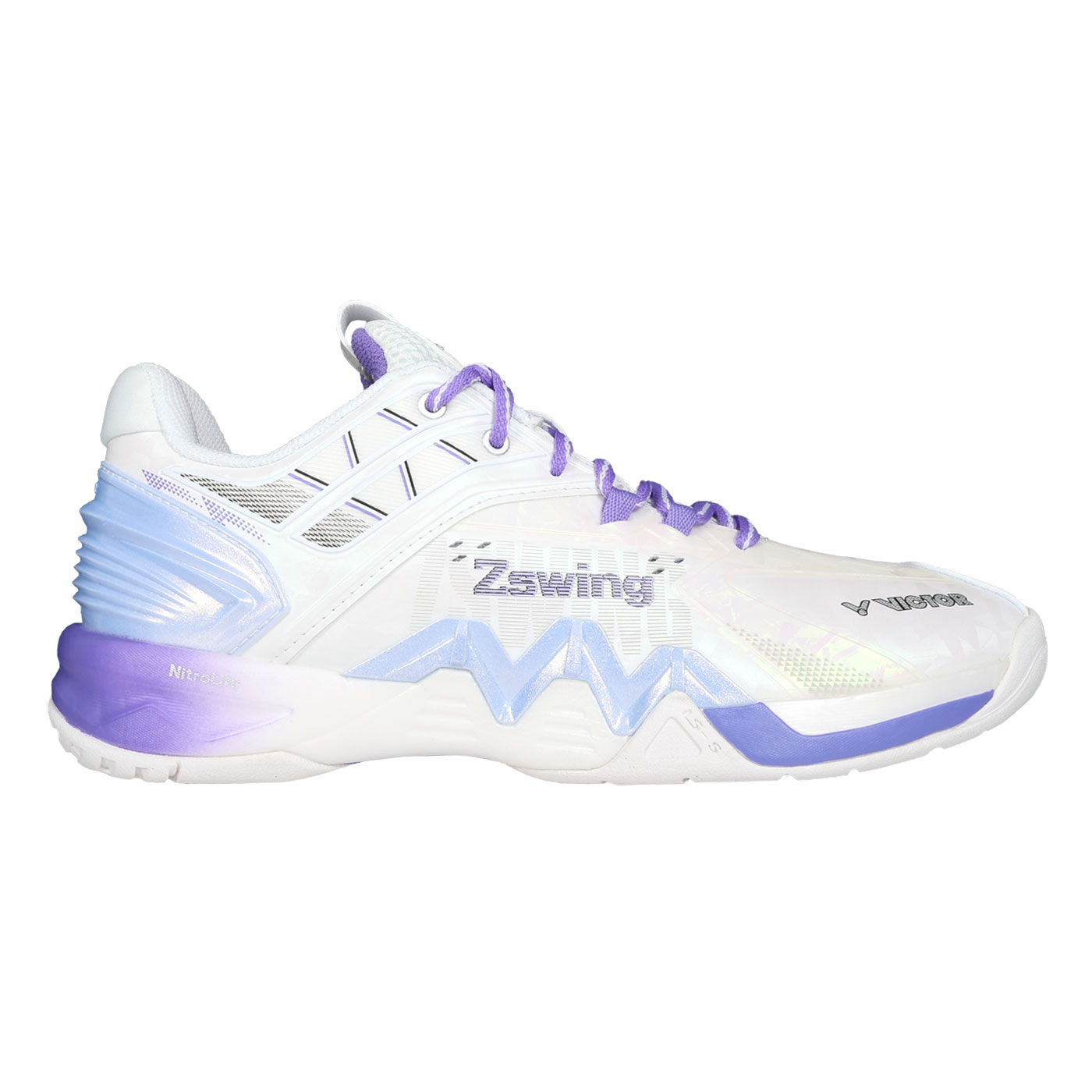 VICTOR 男女款鄭思維專屬系列羽球鞋-3E  P8500NLiteZSW-AJ - 珠光白紫