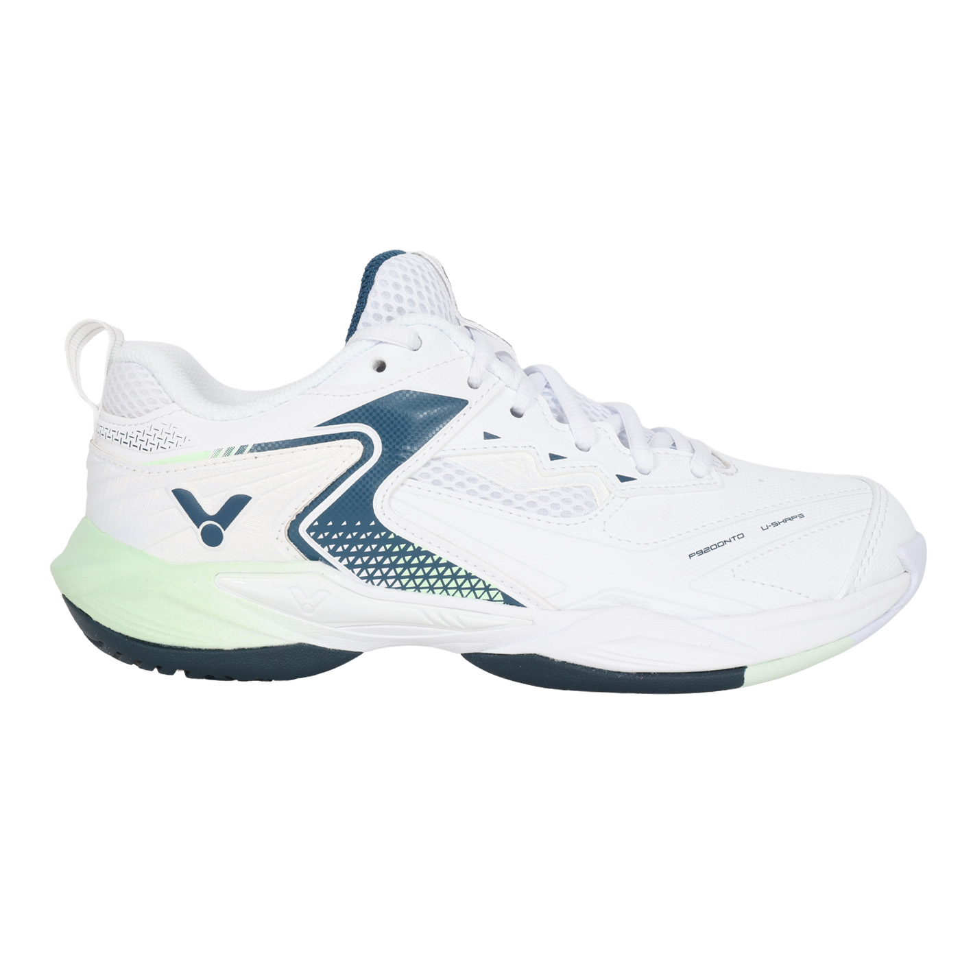 VICTOR 男女款專業羽球鞋-4E  P9200NTD-AB - 白墨藍淺綠