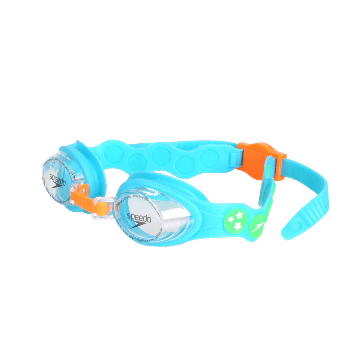 SPEEDO 幼童運動泳鏡 Spot  SD80838214641 - 水藍橘綠白
