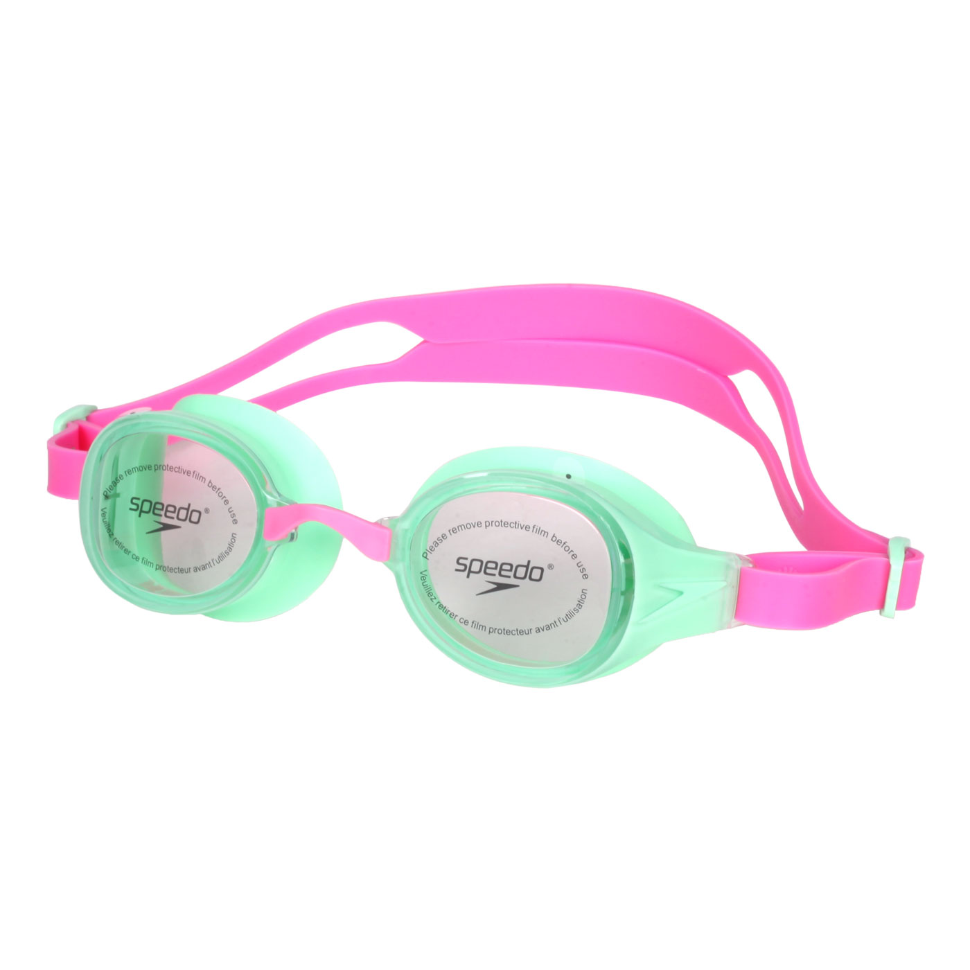 SPEEDO 兒童運動泳鏡 Hydropure SD8126727241 - 粉綠粉紅