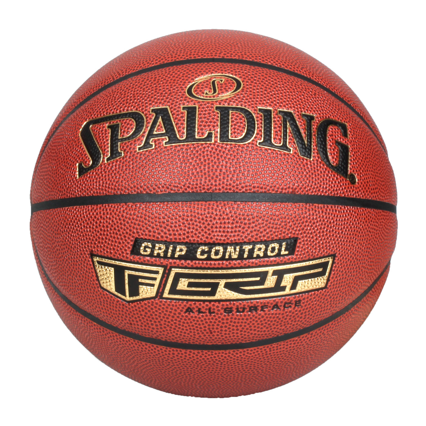 SPALDING 21' Grip Control #7合成皮籃球#40545 SPA76875 - 深棕黑金