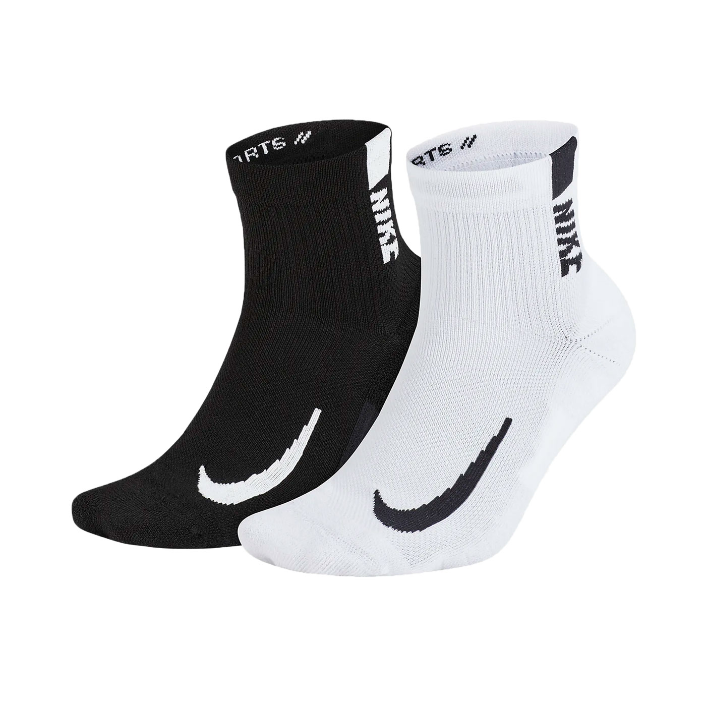 NIKE 運動短襪(二雙入) SX7556-906 - 黑白