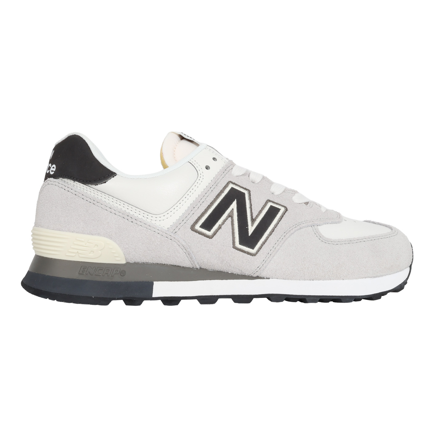 NEW BALANCE 男款復古慢跑鞋  @574@ U5744M1 - 淺灰白黑