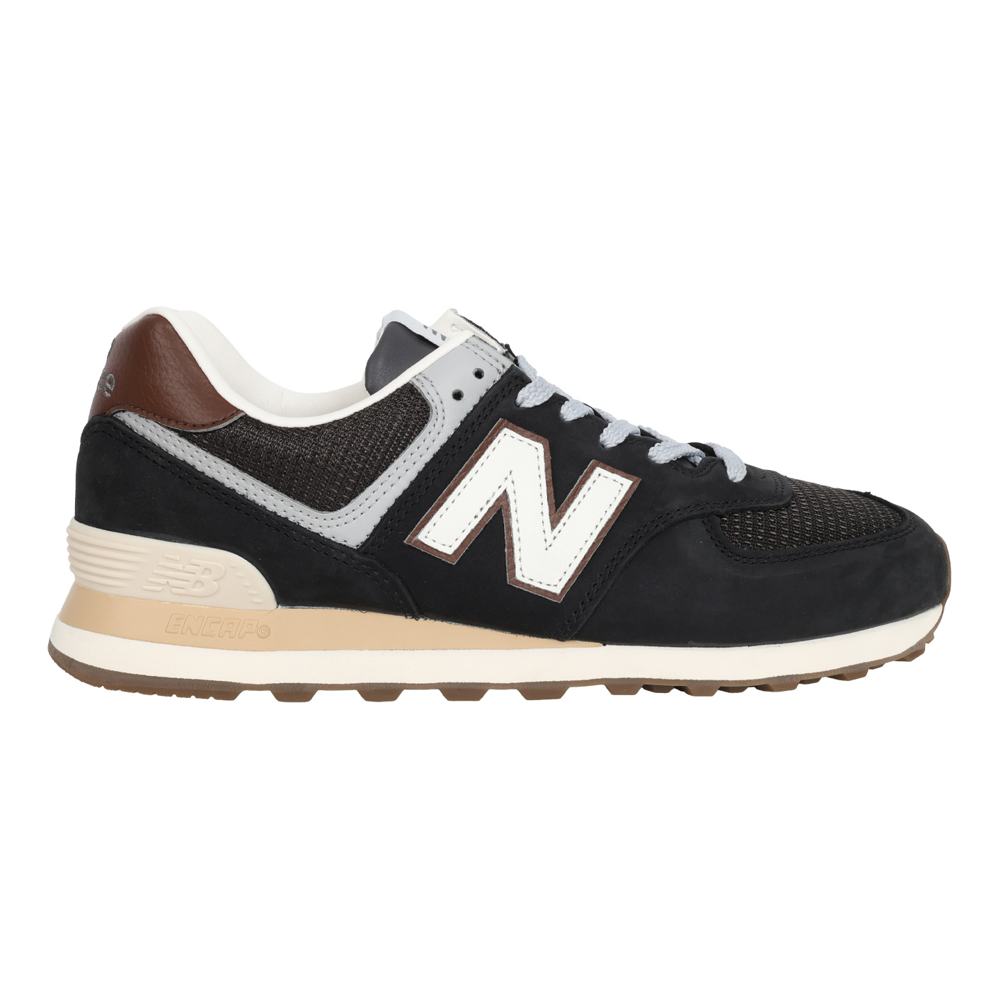 NEW BALANCE 男款復古慢跑鞋  @574@ U5748SB - 黑灰白咖啡