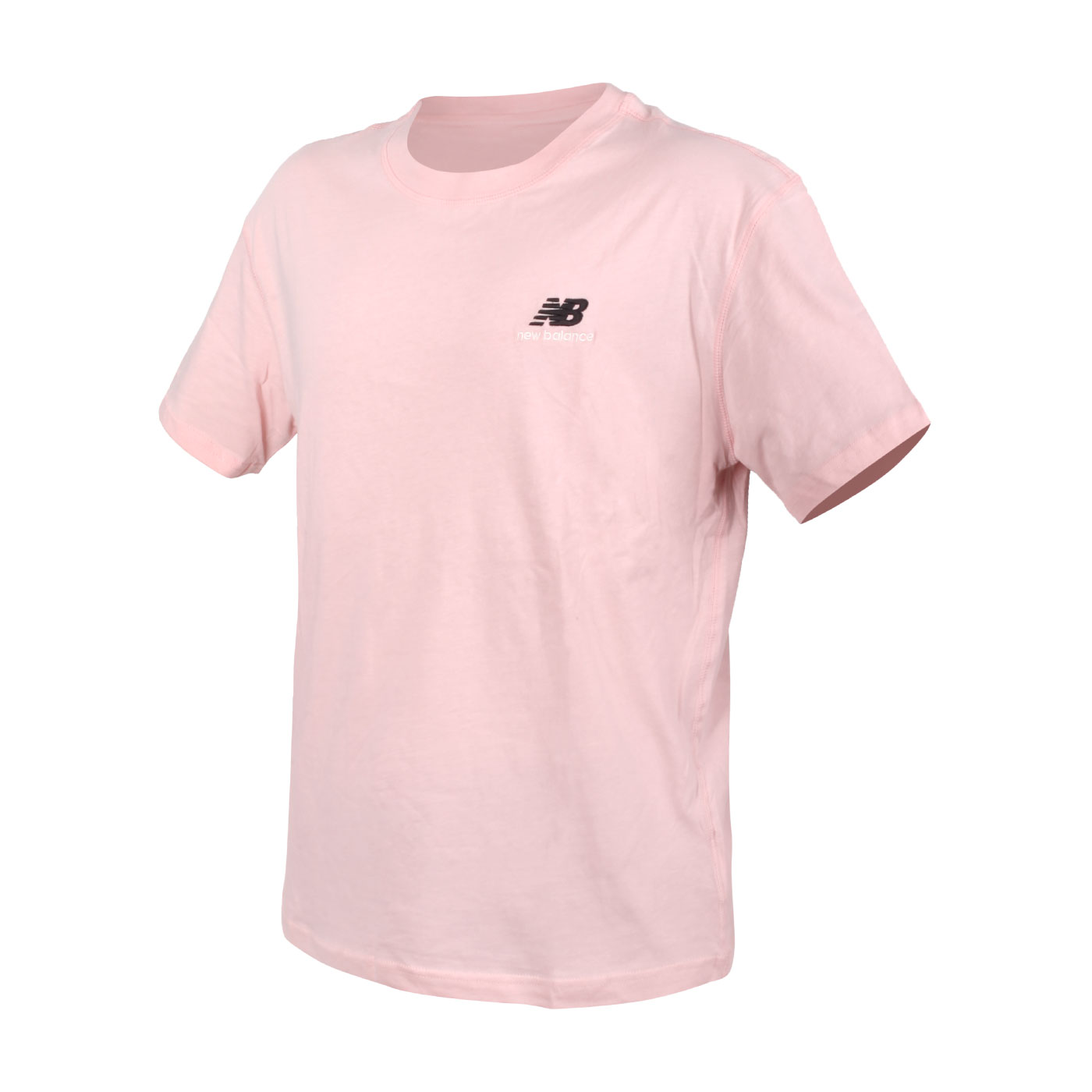 NEW BALANCE 男女款短袖T恤 UT21503PIE - 粉紅黑白