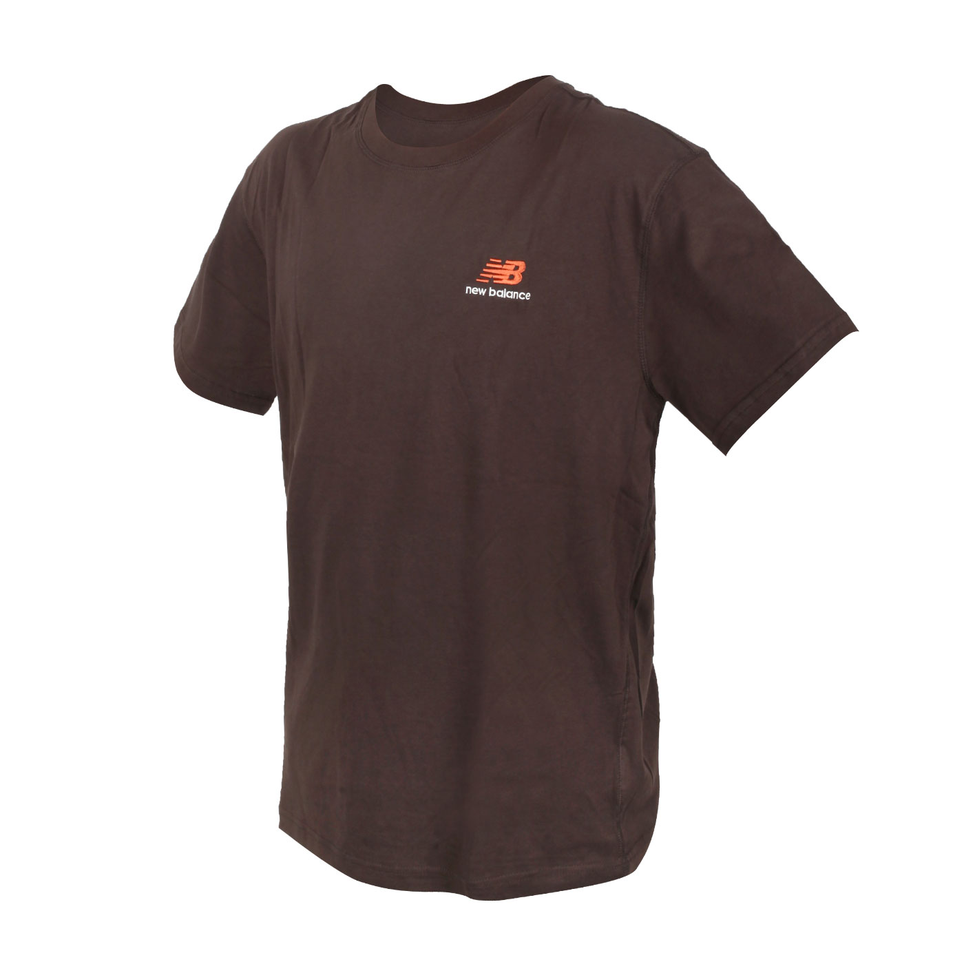 NEW BALANCE 男女款短袖T恤 UT21503RHE - 咖啡棕白