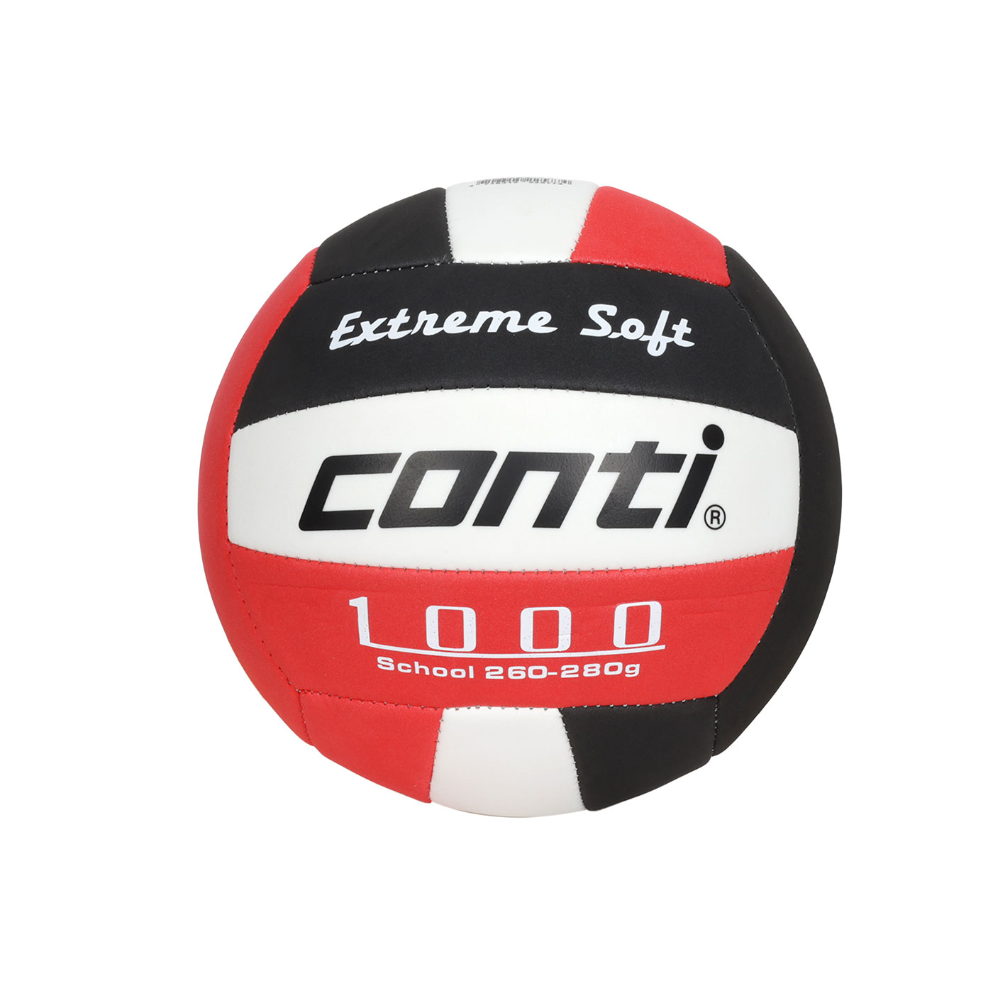 詠冠conti 5號安全軟式排球 CONTI V1000-5-WBKR - 紅黑白
