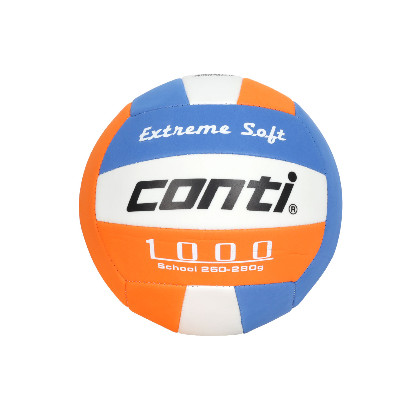 詠冠conti 5號安全軟式排球 CONTI V1000-5-WBO - 橘藍白