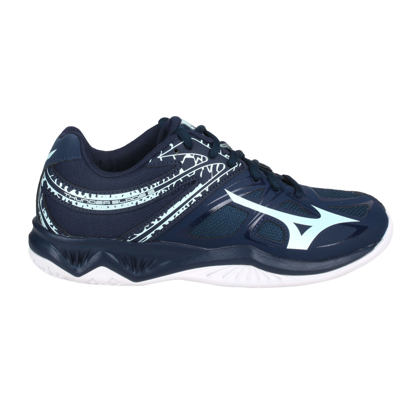 MIZUNO 排球鞋  @THUNDER BLADE 2@V1GA197013 - 深藍水藍