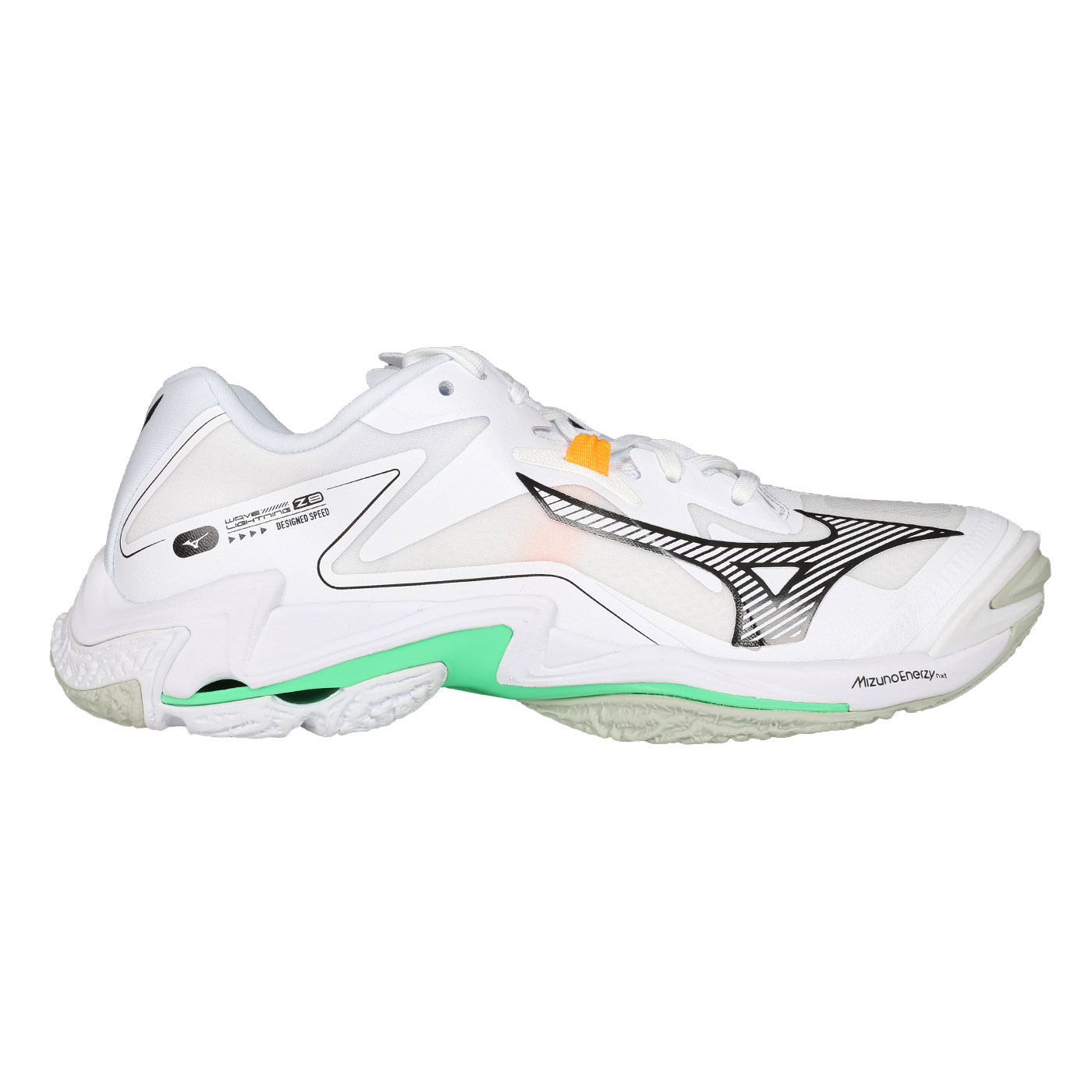 MIZUNO 男款排球鞋  @WAVE LIGHTNING Z8@ V1GA240016 - 白黑橘綠