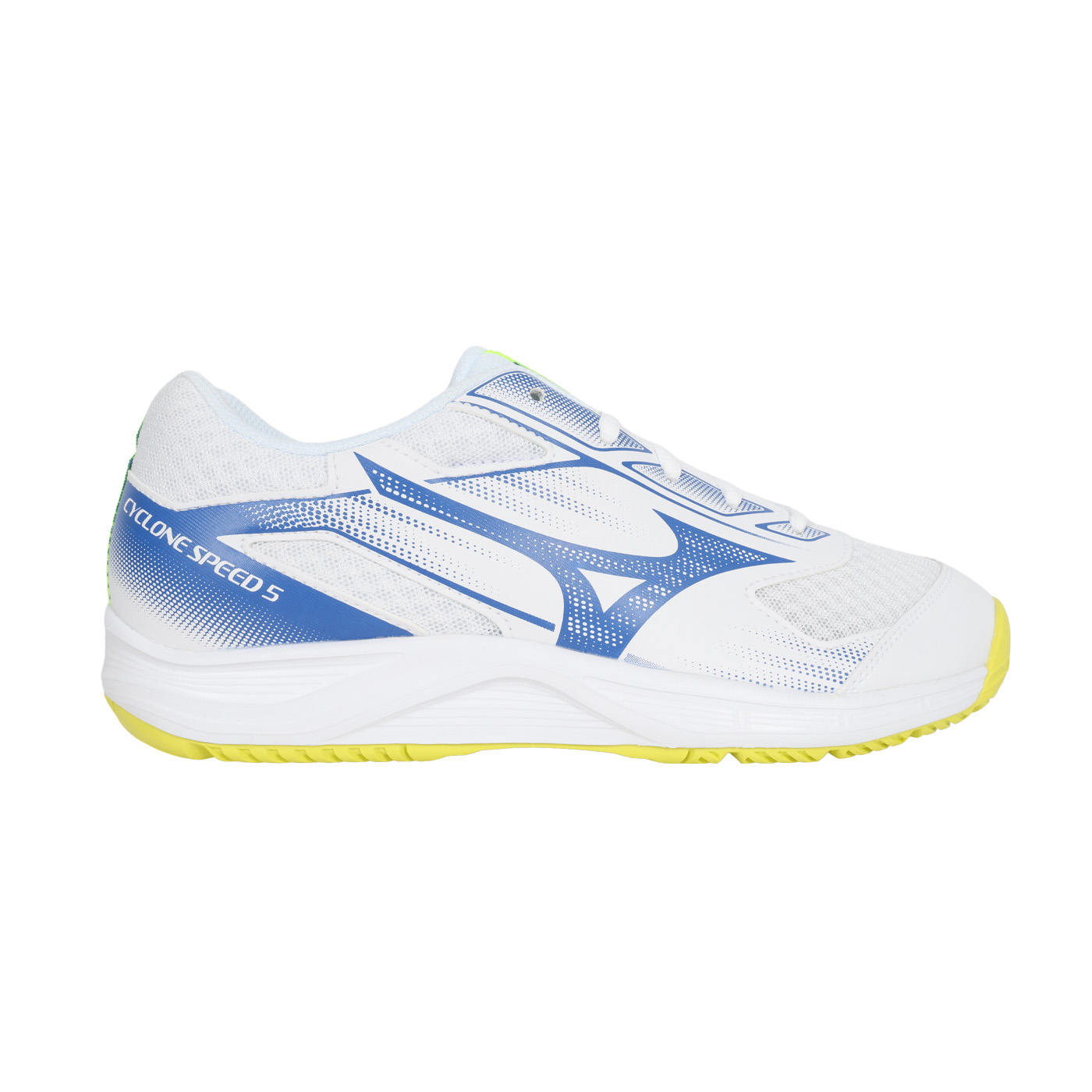 MIZUNO 男款排球鞋  @CYCLONE SPEED 5@ V1GA258039 - 白藍螢光綠