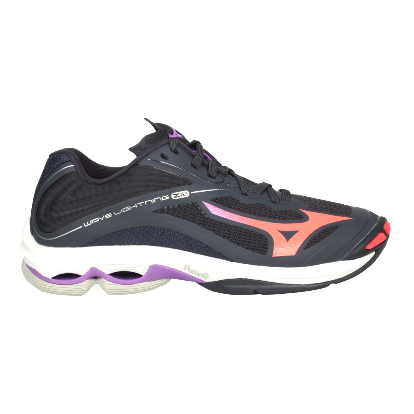 MIZUNO 女款排球鞋  @WAVE LIGHTNING Z6@V1GC200066 - 灰黑粉橘紫