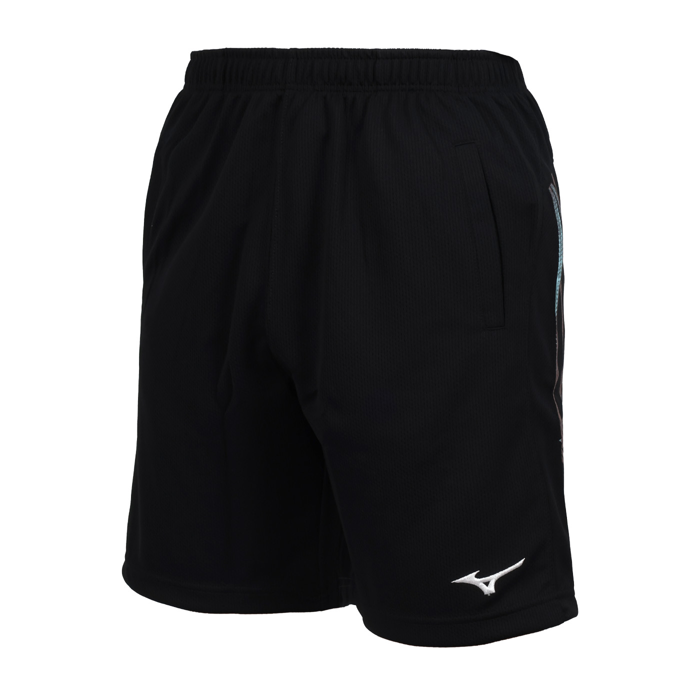 MIZUNO 男款長版排球褲  V2TBCA0198 - 黑炫綠紫白