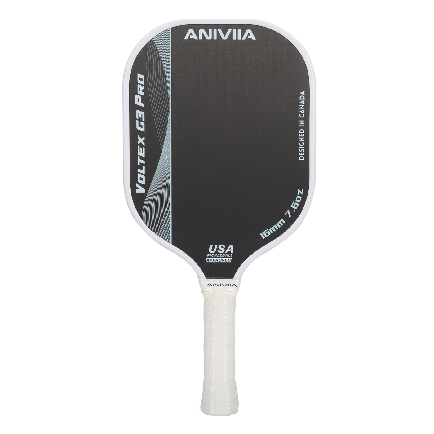 ANIVIIA 匹克球拍 V3-Voltex Gen 3 Pro 7.6oz(附拍套)  V3-P0008 - 黑白灰